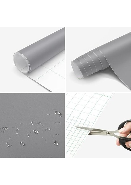 Kendinden Yapışkanlı Folyo, Açık Gri, Mat, Yapışkan Folyo, Pvc Folyo, Kalınlaştırılmış Mutfak Dolabı, Çıkartma, Mobilya, Mutfak, Komodin, Dolap Için, Su Geçirmez, Vinil, Dekoratif Folyo, Mobilya fiyatları