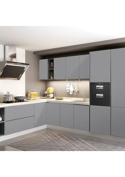 Kendinden Yapışkanlı Folyo, Açık Gri, Mat, Yapışkan Folyo, Pvc Folyo, Kalınlaştırılmış Mutfak Dolabı, Çıkartma, Mobilya, Mutfak, Komodin, Dolap Için, Su Geçirmez, Vinil, Dekoratif Folyo, Mobilya modelleri