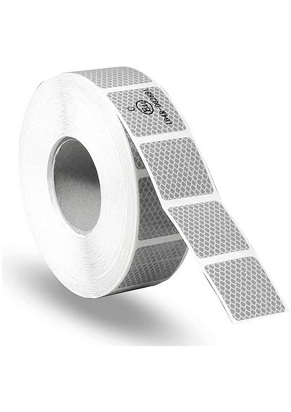 10 Metre Tüvtürk Onaylı Reflektörlü Reflektif Fosforlu Şerit Bant Kesikli Ikaz Bandı Beyaz fırsatları