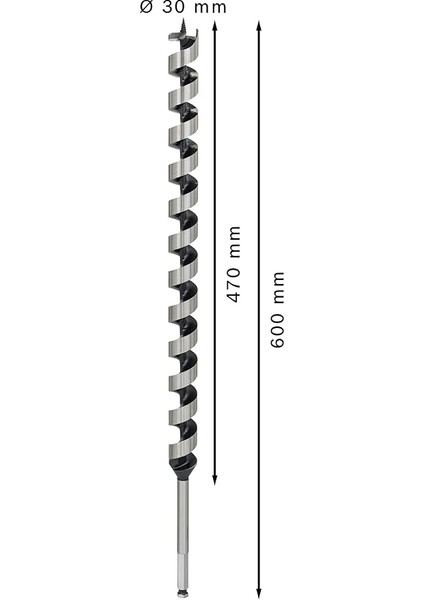 Professional Holzschlangenbohrer Mit 1/4"-Sechskantschaft (Ø 30 Mm) modelleri
