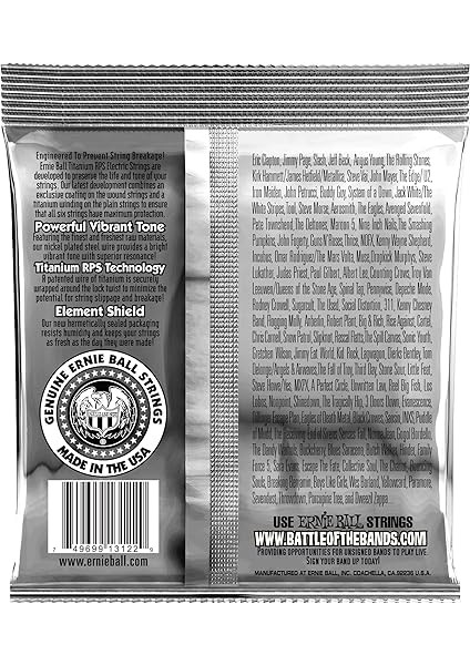 Ball Hybrid Slinky Kaplamalı Titanyum Rps Elektro Gitar Telleri, Ölçü 9-46 fiyatları