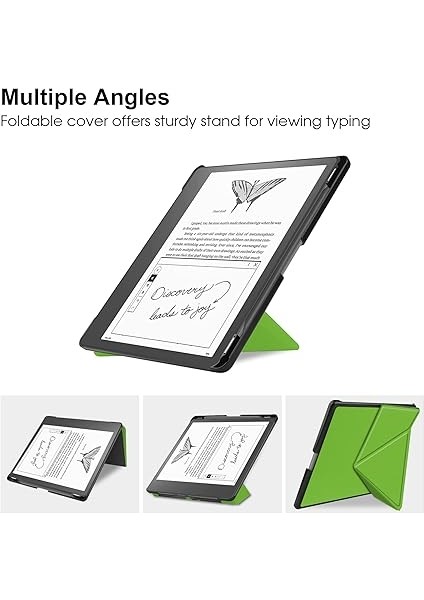 Kindle Scribe 2022 (1. Nesil) Için Yazma Fonksiyonlu Tablet K?l?f? 10,2 Inç ?nce K?l?f Stant Fonksiyonlu ve Otomatik Uyku/uyanma ??levli Ye?il modelleri