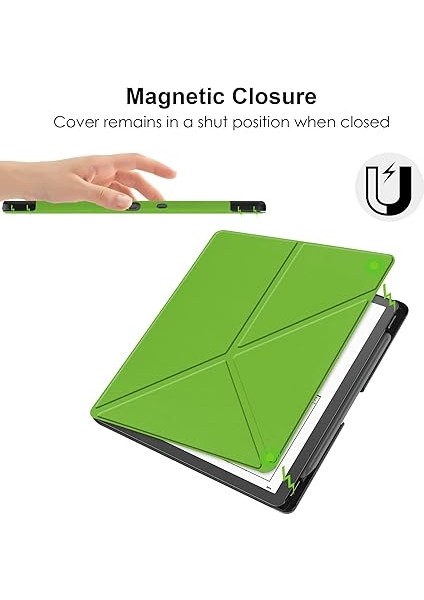 Kindle Scribe 2022 (1. Nesil) Için Yazma Fonksiyonlu Tablet K?l?f? 10,2 Inç ?nce K?l?f Stant Fonksiyonlu ve Otomatik Uyku/uyanma ??levli Ye?il fırsatları