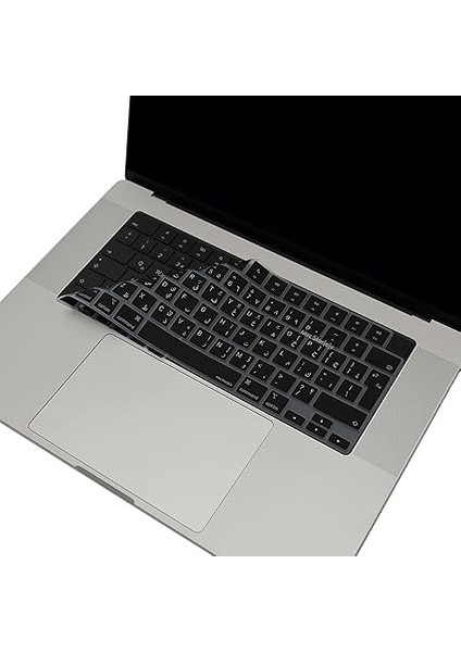 Arapça Klavye Macbook Air Pro Kılıf M1-M2-M3 (Touchbarsız) A2681 A3113, A2941 A3114, A2442 A2779 A2992 A2918, A2485 A2780 A2991 ile Uyumlu Siyah indirimleri
