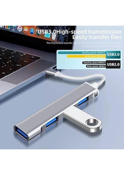 Plus Px-Typ5 Ultra Slim Gri USB Hub, 4 Port USB 3.0 Çoklayıcı, USB Çoklayıcı modelleri