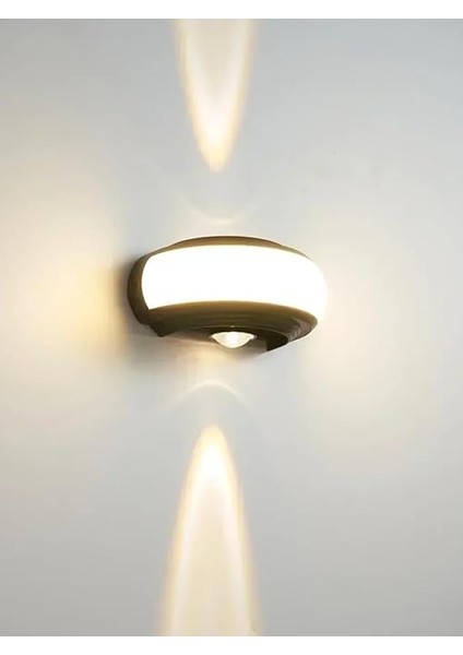 Geldi LED Duvar Apliği, 8W, 3200K Gün Işığı, IP54 Iç ve Dış Mekan, Siyah, 145X69X66MM Dekoratif Üç Yönlü LED Aplik Iç ve Dış Mekan Cata Zanzibar Duvar Lambası modelleri