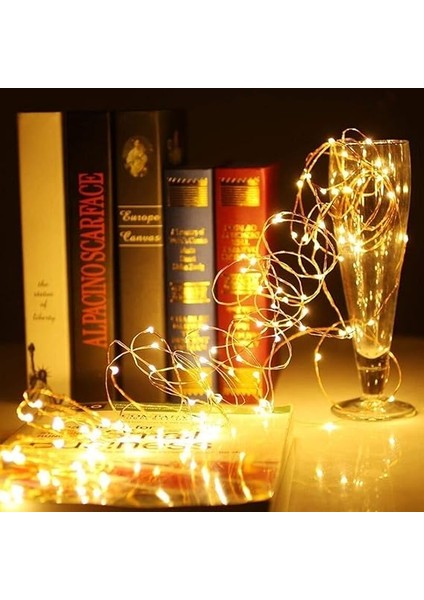 Peri LED Işık 5 Metre (Sarı) Pilli Aydınlatma Şerit Saçak Spot Süsleme fırsatları