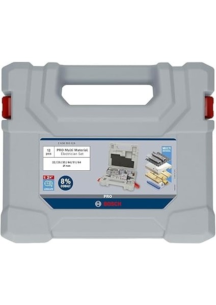 12X Pro Multi Material Delik Açma Testeresi Seti - Standart Tutucu (Yumuşak Ahşap, Alçıpan, Ø 22, 29, 35, 44, 51, 64 Mm, Professional Aksesuar Döner Matkap/vidalamalar, Darbeli Matkap/vidalama) fiyatları