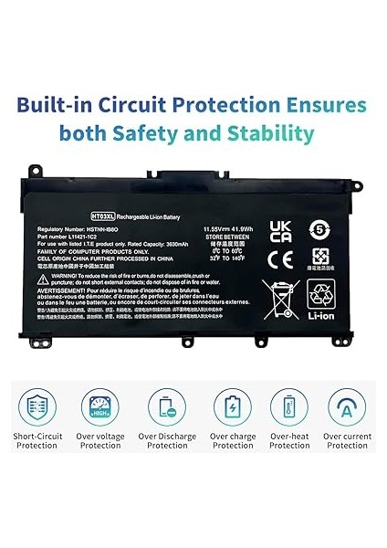 HT03XL L11119-855 Hp Pavilion 14-Ce 14-Cf 14-Ck 14CM 14-Dh 14-Df 14Q-CS 14Q-CY 15-Cs 15-Dq 15-Da - Db 15-Cw 17-Ca 240 245 250 255 G7 340 348 G5 L11421-2C2 fiyatları