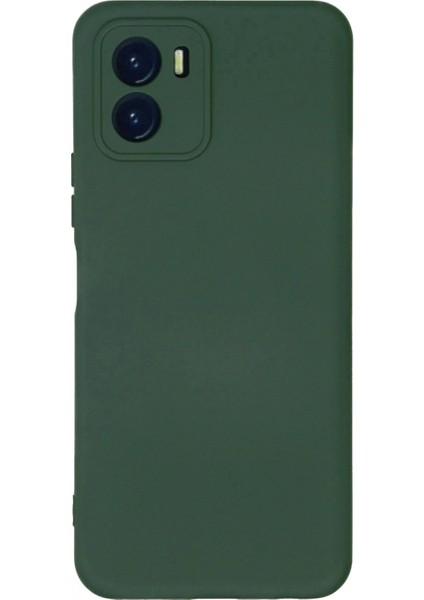 Vivo Y15S Kılıf Nano Içi Kadife Silikon - Koyu Yeşil