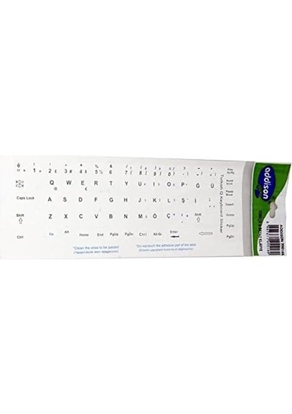 300165 Türkçe Q Beyaz Klavye Stiker