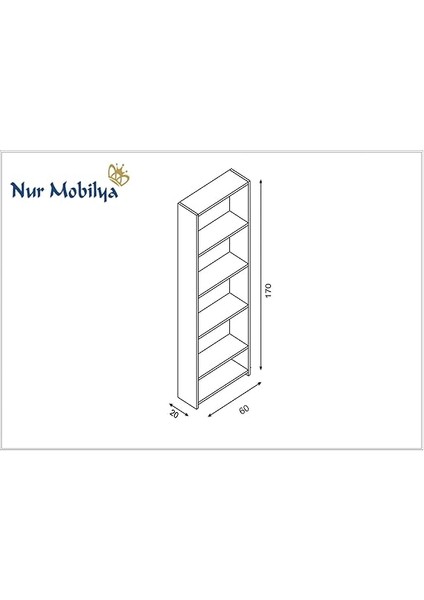 Mobilya Melisa 5 Raflı Kitaplık Beyaz fiyatları
