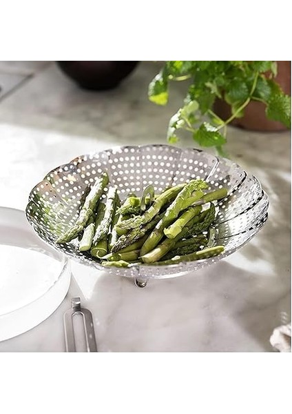 Pişirme Aparatı, Sebze Haşlama, Metal Buharda Pişirici, Katlanabilen Buharda Pişirme Aleti Sağlıklı Yemek Aparatı fırsatları