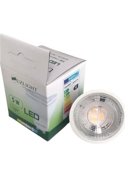 Adet 5W LED Ampul GU10 Duy Sarı Işık 3000K Uzlıght