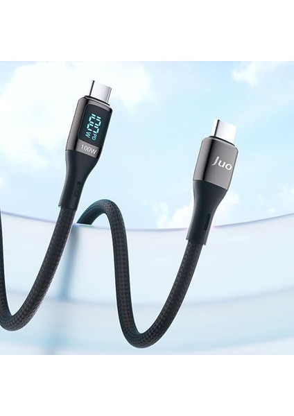 100W 5A Qc4.0 Dijital LED Ekranlı E-Mark Çipli USB Pd Type-C Hızlı Şarj ve Data Kablosu 2 Metre fiyatları