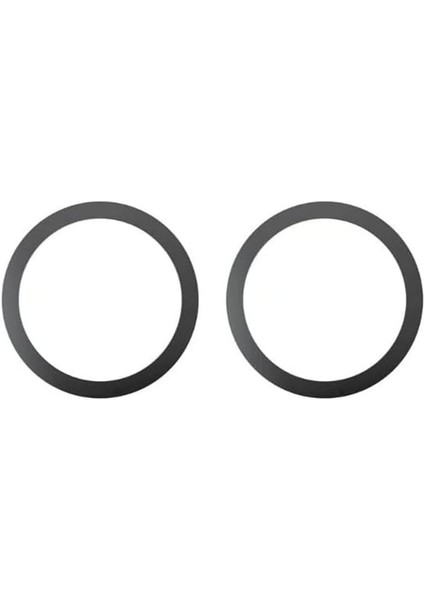 Power Metal Magsafe Halka Yüzük Ring iPhone 8 ve Üstü Model ile Uyumlu 2'li Paket Siyah