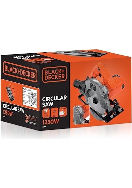 + Decker CS1250L-QS Daire Testere, Turuncu/siyah, 1250 W fiyatları