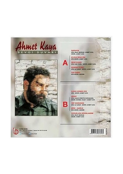 Müzik Lp-Ahmet Kaya- Sevgi Duvarı Lp fiyatları