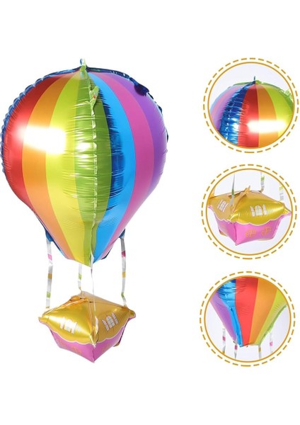 Inç Uçan Balon Temalı Folyo Balon 88-28 cm (Renkli)