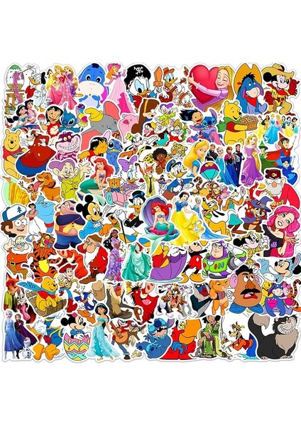 Çıkartması, 100 Adet Çizgi Film Tatlı Prenses Dekoratif Çıkartma, Su Geçirmez Vinil Çıkartma, Dizüstü Bilgisayar, Kaykay, Araba, Motosiklet, Çocuklar ve Gençler Için