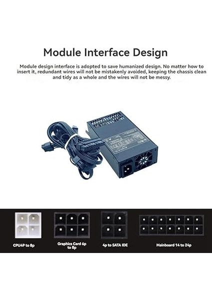 400 W Psu Atx Tam Modüler Güç Kaynağı Flex Modülü Güç Kaynağı Düşük Gürültü Için Küçük 1u (Flex Itx) Bilgisayar Şasi fırsatları