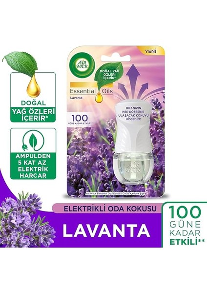 Wick Elektrikli Oda Kokusu Esansiyel Yağlar Cihaz + Yedek Şişe Lavanta fiyatları