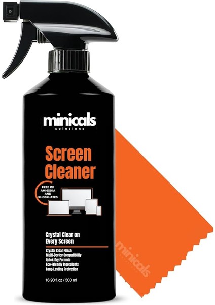 Tablet ve Bilgisayar Için Ekran Temizleyici Sprey &amp; Mikrofiber Bez (500ML)