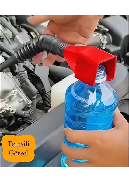 Akrobat Plastik Bidon Ağzı Huni, Esnek ve Oynar Uçlu, Benzin, Mazot, Sıvı Yağ ve Su Boşaltma Aparatı fırsatları