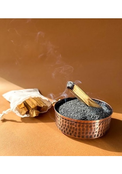 Santo Tütsü Artisan Set - 3 Adet Palo Santo (30-35GR), Artisan Bakır Tütsülük, Özel Kum - Peru modelleri