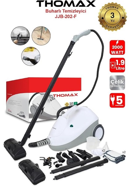 Fonksiyonlu Buharlı Temizleyici Buharlı Temizlik 2000 Watt 1.9lt fiyatları