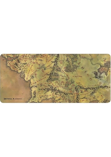 Xxl Profesyonel Mouse Pad 90X40 (Midd Earth Map, The Lord Of The Rings: The Fellowship Of The Ring)