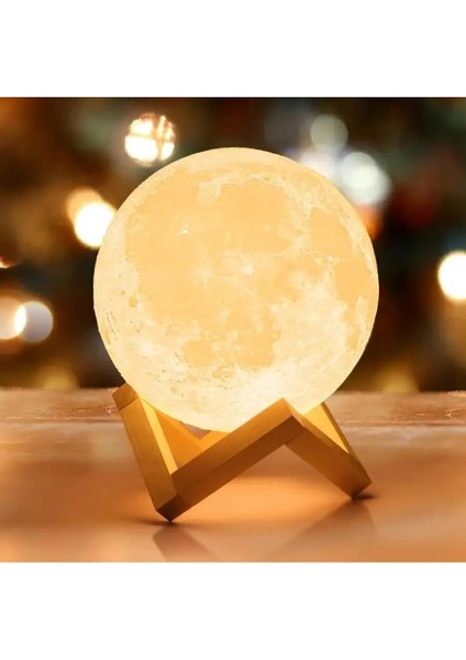 3D Ay Gece Lambası Dekoratif Küre LED 3D Ay Lambastandlı 3D Ay Gece Lambası Dekoratif Küre LED 3D Ay Lamba