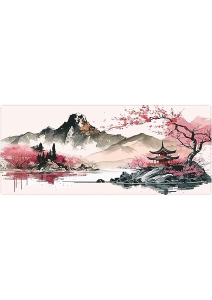 Gaming Mouse Pad 70X30 90X40 Mouse Pad Xxl Büyük Oyuncu Ofis Mause Pad Mousepad (90X40 cm 3mm Kalınlık) (Sarı - Pembe, 90X40 Cm)