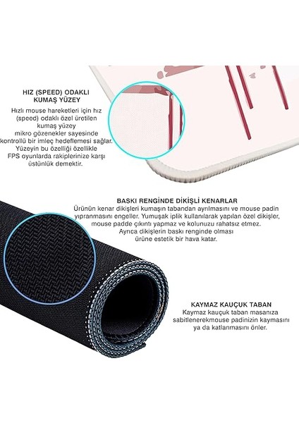 Gaming Mouse Pad 70X30 90X40 Mouse Pad Xxl Büyük Oyuncu Ofis Mause Pad Mousepad (90X40 cm 3mm Kalınlık) (Sarı - Pembe, 90X40 Cm) fırsatları