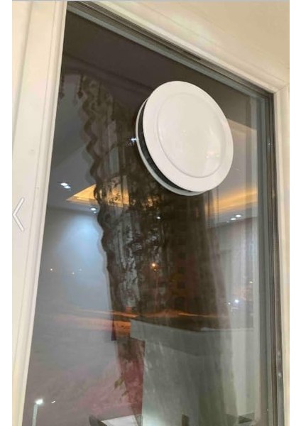 Isıcam Çift Cam Doğal Gaz Menfezi Açılır Kapanır Soğuk,ses,rüzgar Girmez Renk Beyaz .alüminyum Özel Sıvama Delik Çapı 160 mm