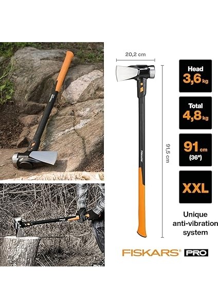 Isocore Xxl Balta, Kütükleri Ayırmak ve Kama Çakmak Için, 92 Cm, 5,22 Kg, Siyah/turuncu, 1020220 fiyatları