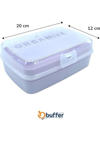 12 Bölmeli Çok Amaçlı Takı Toka Kutusu Dikiş Kutusu Kapaklı Organizer Saklama Kutusu Bölmeli Kutu (Pembe) indirimleri