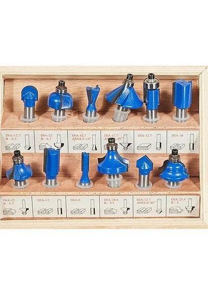 W 2504, Freze Uç Seti, 12 Parça, Gri modelleri