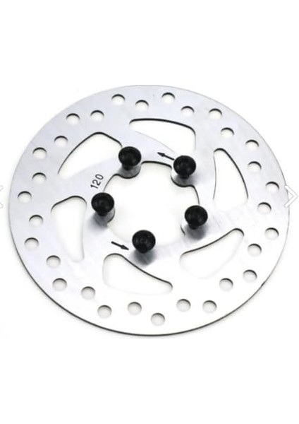 Fren Diski 120MM – 5 Delikli, Dayanıklı Metal, Xiaomi Pro, Pro2 ve Tüm 120MM Disk Kullanan Scooter Modellerine Uyumlu