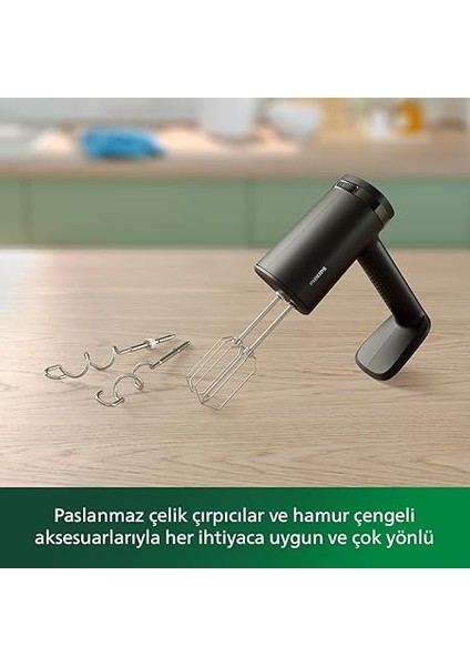 5000 Serisi El Mikseri 500W, 5 Hız Ayarı ve Turbo, Yavaş Başlatma, LED Ekran, Sıçrama Önleyici, HR3781/00 indirimleri