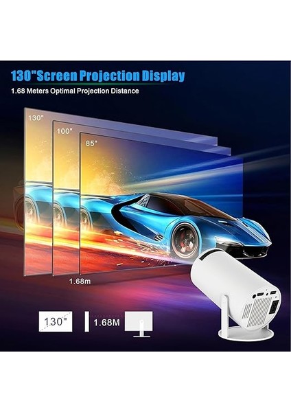 HY300 Projeksiyon Wifi 6 Bt5.0, Android 11.0 Işletim Sistemiyle Desteklenir, Ev Sineması Projeksiyon, Otomatik Kilit Taşı Düzeltme, 23 Inch'e Kadar Ekran Küçültme modelleri