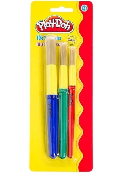 Doh-Play-Doh Ilk Fırçam 3`lü Fırça Seti (NOCOLOR-3DC39212)