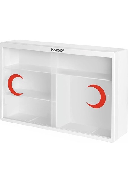 tıp ecza dolabı | 4 bölmeli | kırılmaz cam kapaklı | duvara monte edilebilir | 45x29x11 cm | ve ılk yardım saklama dolabı