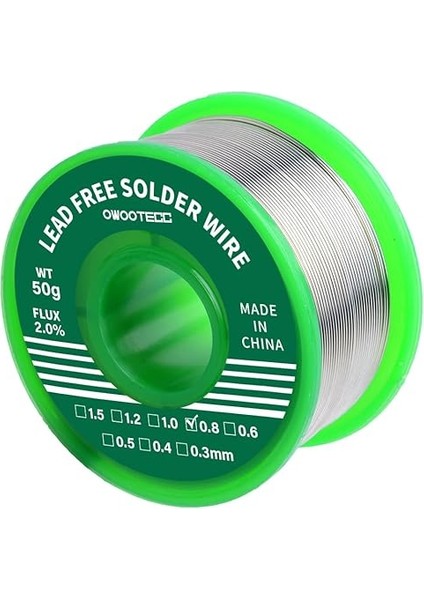 Lehim Kalemi, Kurşunsuz Lehim Teli Kolofonyum Çekirdekli Elektrikli Süpürme ve Ev Işleri Için (SN99,3 Cu0,7/0,8 Mm, 50 G)