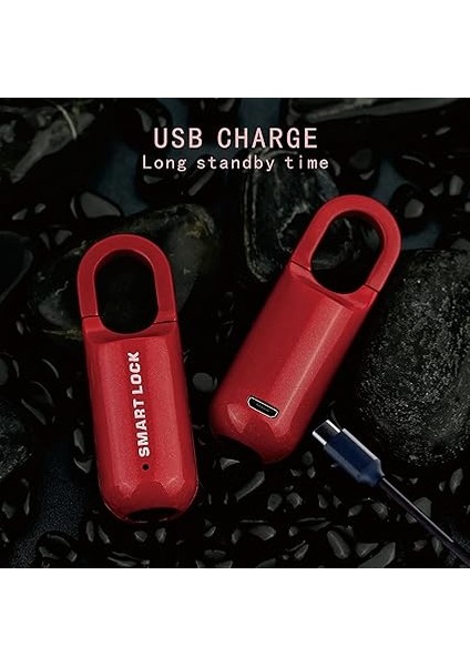 MQ-1017 Alı Pk Izi Asma Kilit Su Geçirmez Biyometrik Kilit Taşınabilir Anahtarsız Güvenlik Kilidi -Hırsızlık Kilit Bagaj Okul Çantası Bavul Çanta Dolap Bisiklet fırsatları