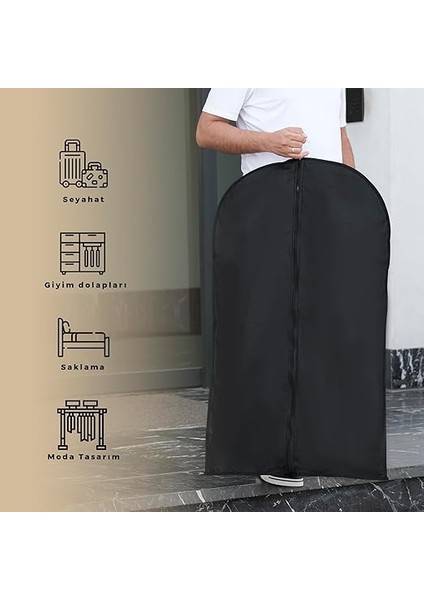 Elbise,kıyafet Koruma ve Taşıma Kılıfı 4'lü Siyah Gamboç(60 * 100) modelleri