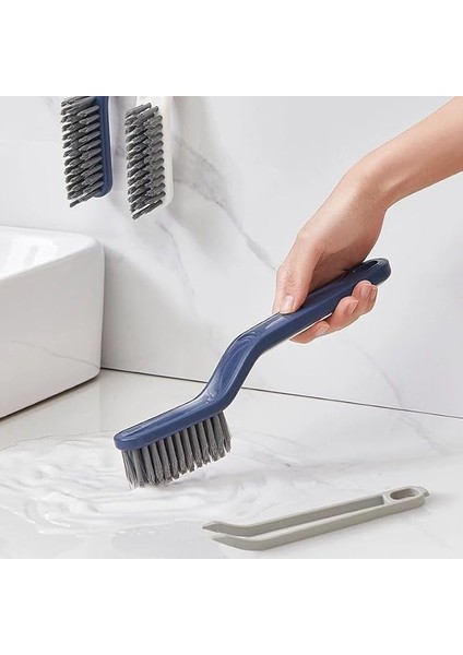 E-Ticaret Çok Fonksiyonlu Zemin Derzi Fırçası,sert Kıllı Temizleme Fırçası, Klipsli Uzun Sap, Küf Giderici, Derz Fırçası, Banyo, Mutfak, Yer Fayansları Için