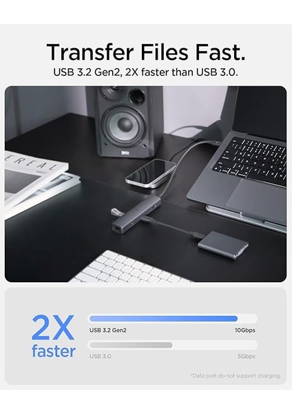Arcdockpro 100W Güç Adaptörü 6in1 Usb-C Multi Hub / Çoklayıcı 6 Port / 8k 60hz / Ethernet 2.5gbps / Usb4 Gen3 / MacBook PD2302 Space Gray - ACA06193 fırsatları