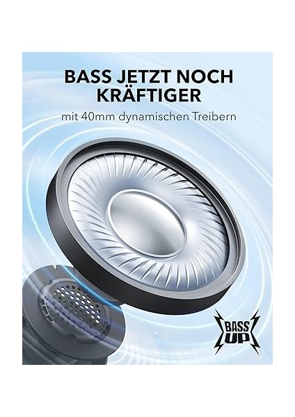 By Anker H30I Bluetooth Kulaklık, 70 Saat Oynatma, 40MM Sürücüler, Bluetooth 5.3, Ultra Hafif, Uygulama Destekli, Siyah fiyatları