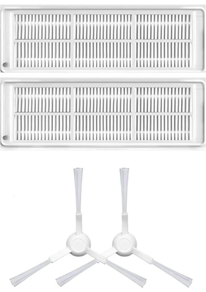 Pro STYJ02YM (Beyaz), Viomi Se Uyumlu Yedek Hepa Filtre ve Yan Fırça-4 Parça